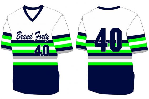 green, white, grey, and navy shirt