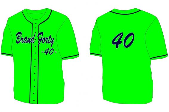 green baseball shirt