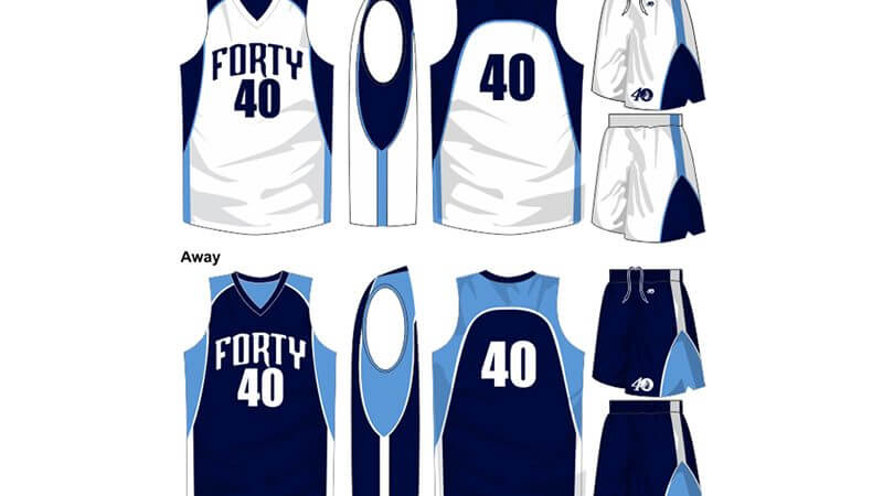white uniform with navy shoulders, alternate is navy with light blue shoulders