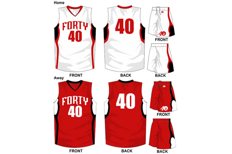 white uniform with red alternate