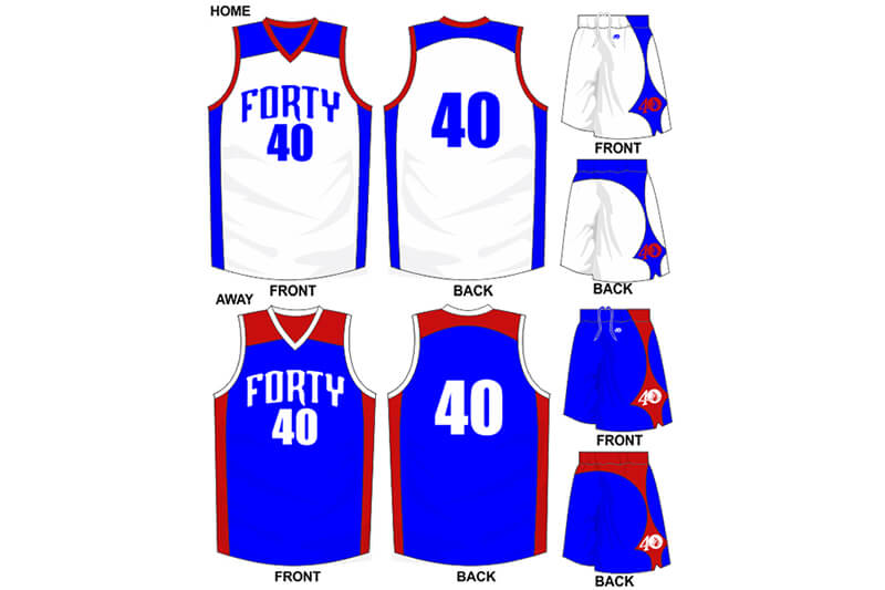 white and blue alternate with blue and red alternate