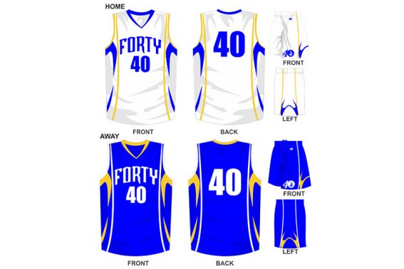white uniform with blue alternate