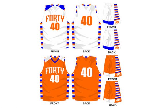 white uniform with orange alternate