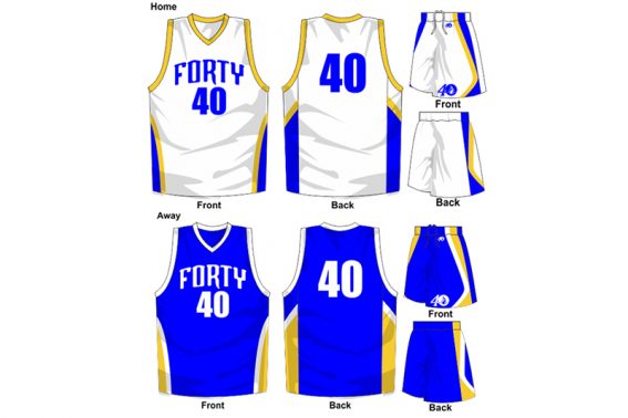 white uniform with blue alternate