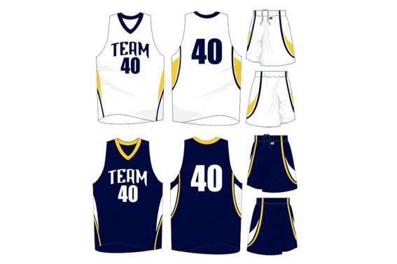 white uniform with navy alternate