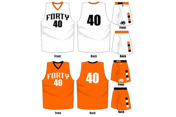 white uniform with orange alternate