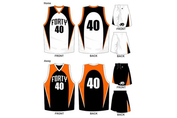 white and black uniform with black and orange alternate