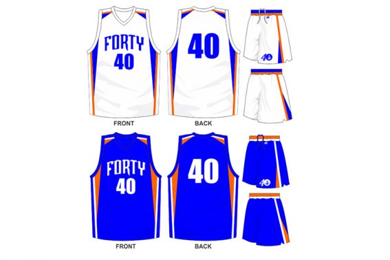 white uniform with blue alternate