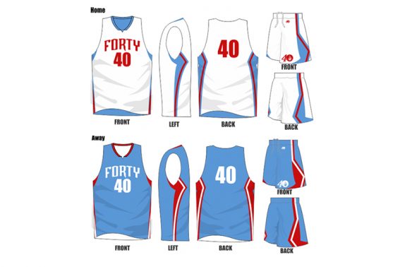 white with blue side alternate and blue with red side alternate