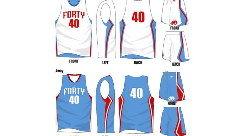 white with blue side alternate and blue with red side alternate
