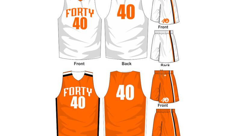 white uniform with orange alternate