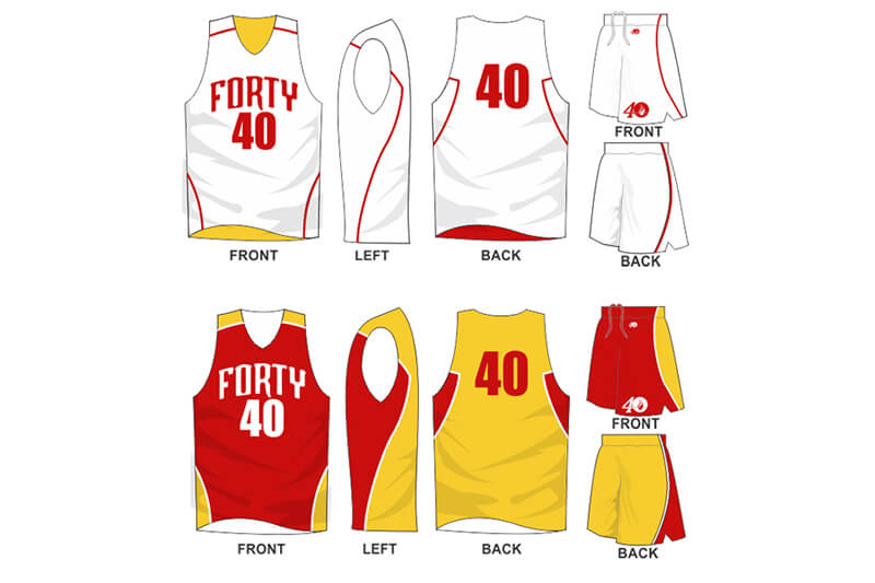 white uniform with yellow and red alternate