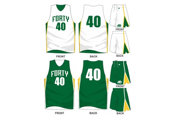 white uniform with green alternate