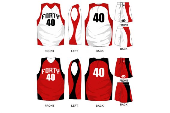 white uniform with red details, alternative uniform is red with black details