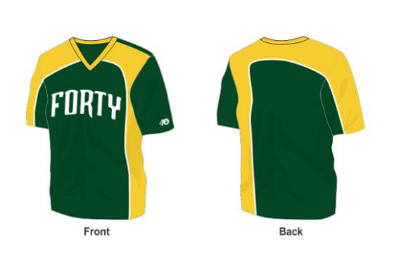 asymmetric green and yellow short sleeve