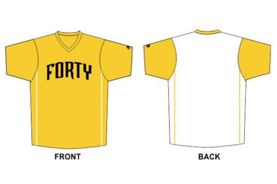 yellow front and white back short sleeve