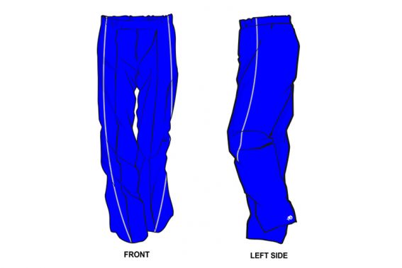 blue with white stripe on the side sweatpants