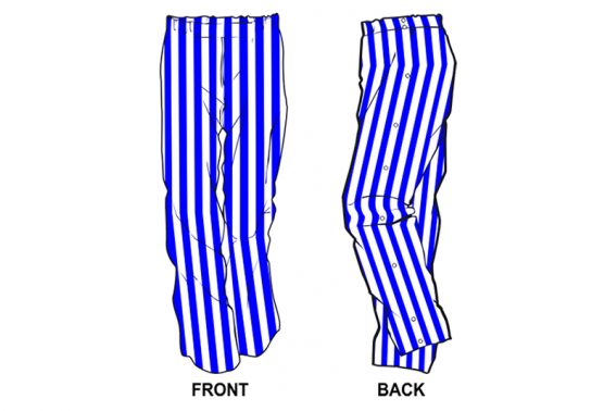 blue and white stripe sweatpants