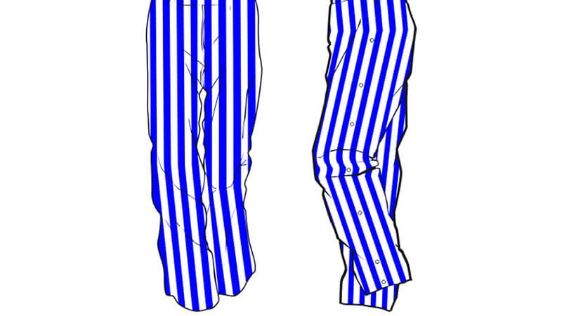 blue and white stripe sweatpants
