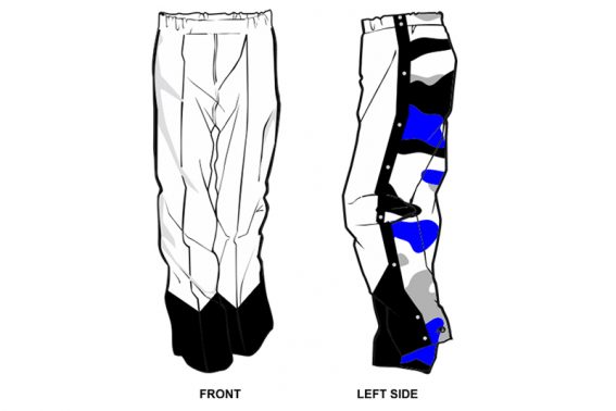 white in the front with blue and black camo in the back sweatpants