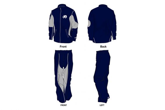 navy and grey sweat pants and hoodie set