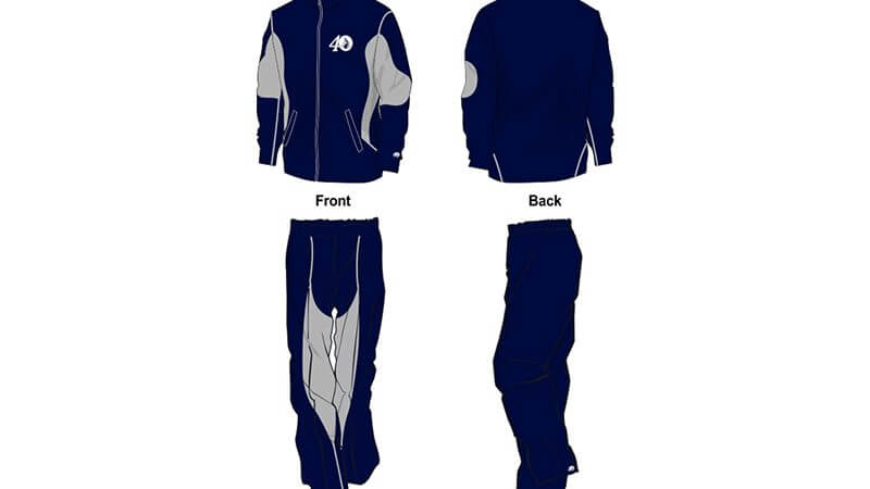 navy and grey sweat pants and hoodie set