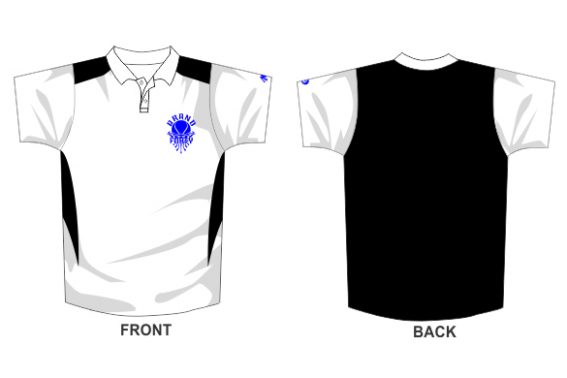 White front black back polo illustration