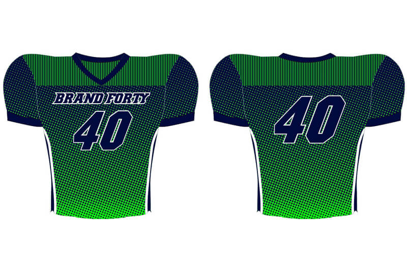 navy and green half tone jersey