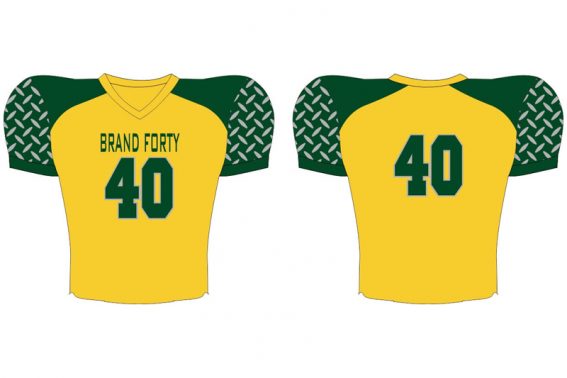 yellow with green sleeves uniform