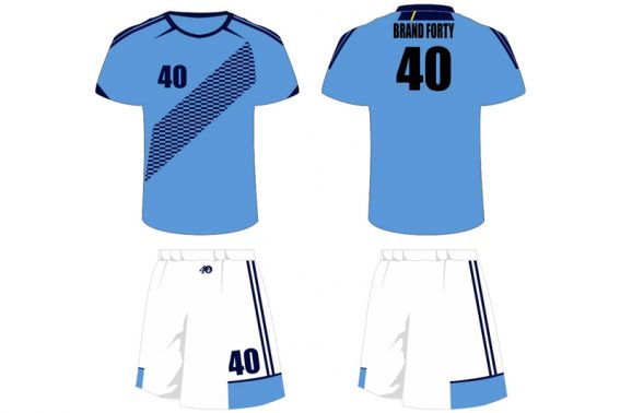 light blue and white uniform